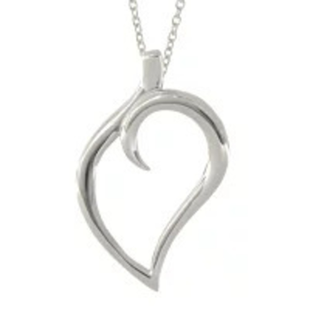 Tiffany Co Necklace Heart Pendant Leaf Motif Silver
